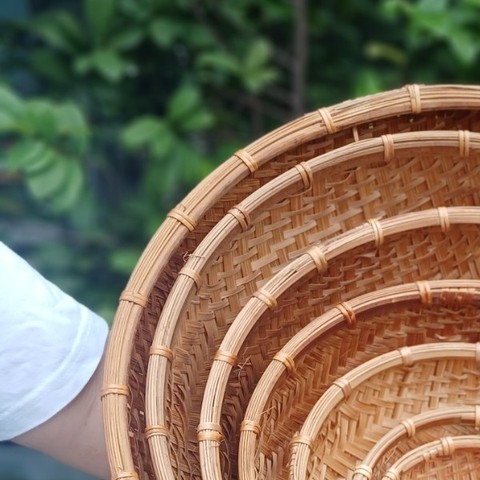 Thúng tre hun khói nhiều kích thước- Winnowing Basket giá 25,000 đang rẻ nhất thị trường