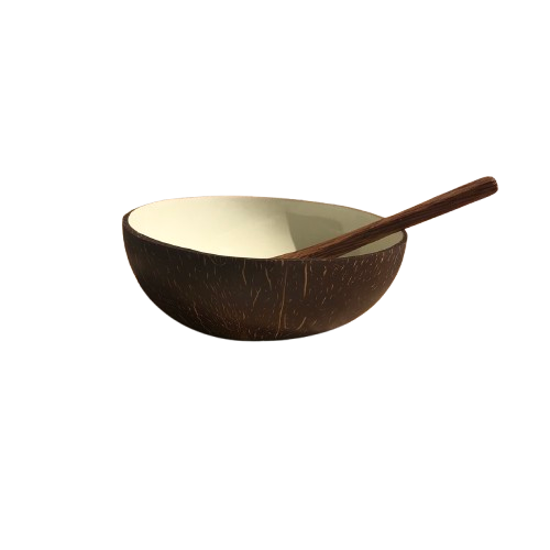 Gáo Dừa Tráng Men Sứ Trắng Thủ Công - Coconut Bowl giá 60,000 đang rẻ nhất thị trường