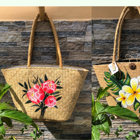 Giỏ Cỏ Bàng Đeo Vai To Vẽ Nhiều Mẫu giá 325,000 đang rẻ nhất thị trường