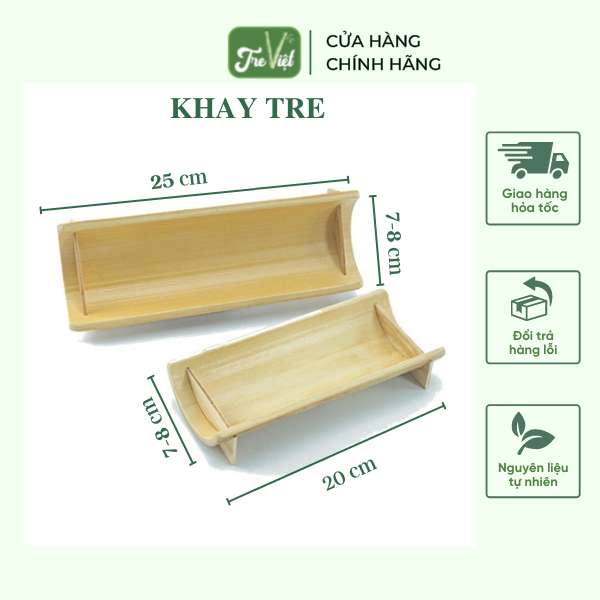 Khay tre đựng đồ ăn – Ống tre đựng sushi - Bamboo Dish giá 27,000 đang rẻ nhất thị trường