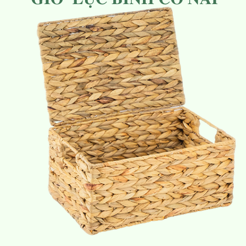 Giỏ lục bình đa năng có nắp - Storage basket giá 120,000 đang rẻ nhất thị trường