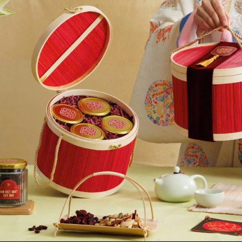Hộp mành tre tròn nhiều màu đựng quà tặng - Giỏ đựng quà đẹp giá 160,000 đang rẻ nhất thị trường