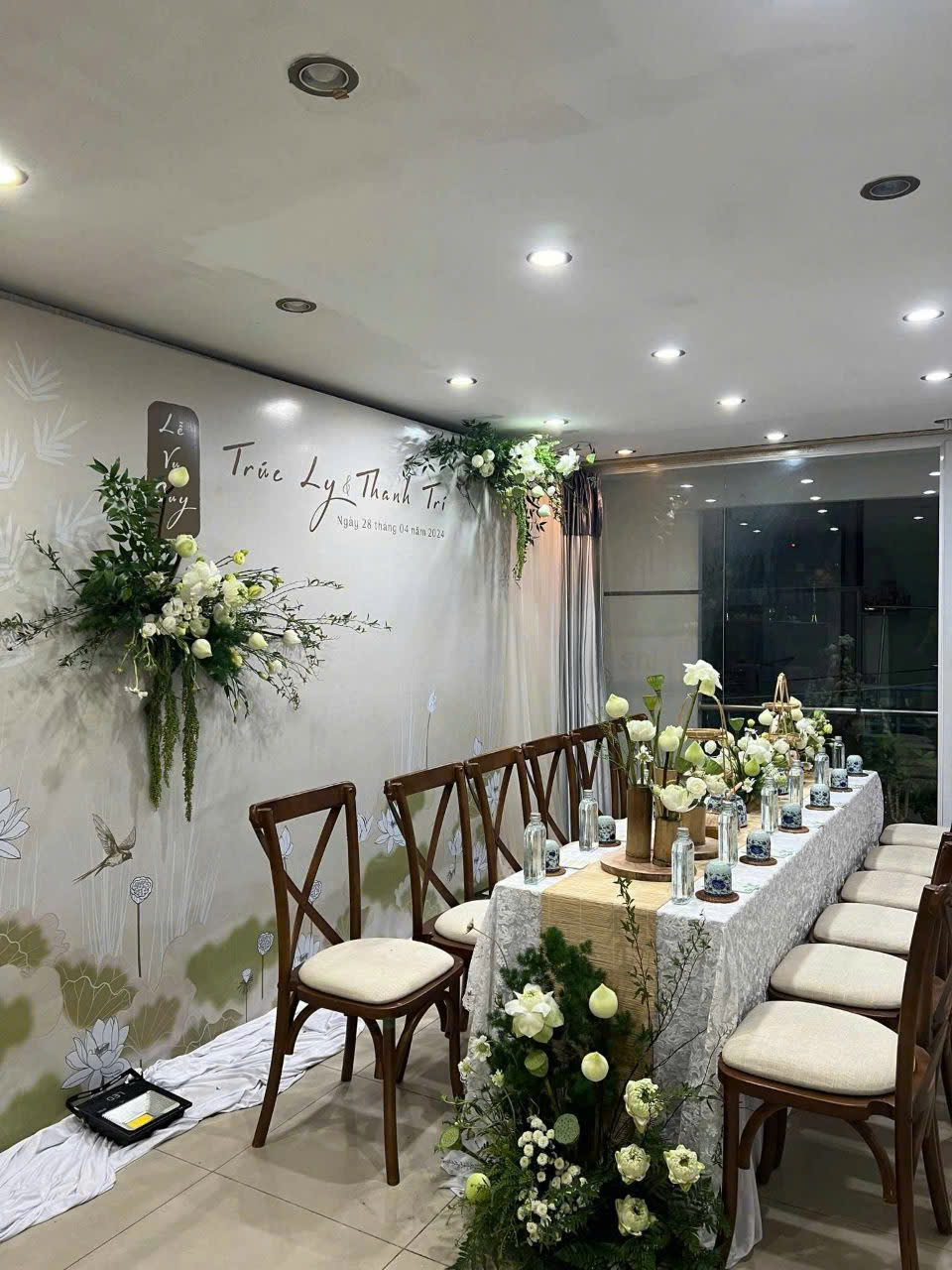ảnh của sản phẩm Mành tre trang trí, mành tăm tre khổ 30cm trải bàn gia tiên, trang trí tiệc cưới số 8