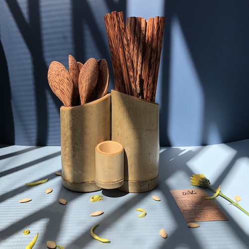 ảnh của sản phẩm Ống tre đựng đũa tăm - Bamboo Holder số 7