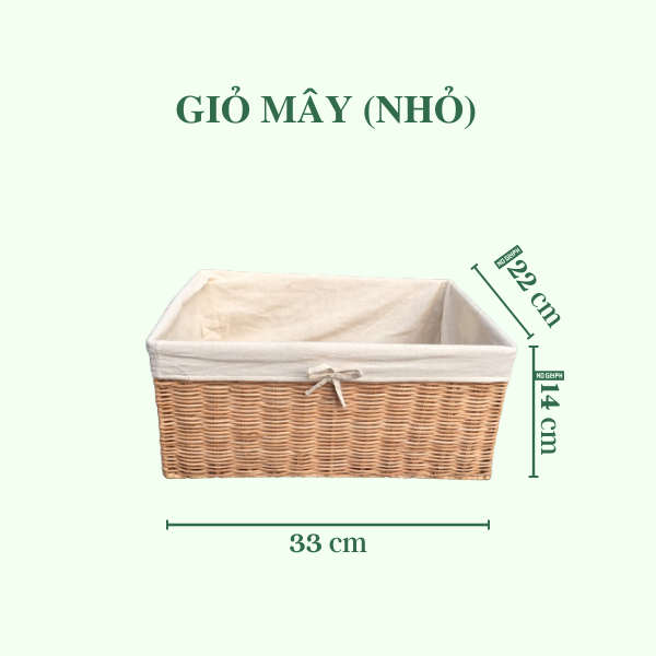 Giỏ Mây Đa Năng Đựng Đồ Có Lót - Rattan Basket giá 220,000 đang rẻ nhất thị trường