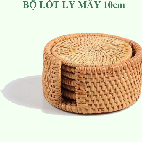 Bộ lót ly mây - Rattan Coasters Set giá 160,000 đang rẻ nhất thị trường