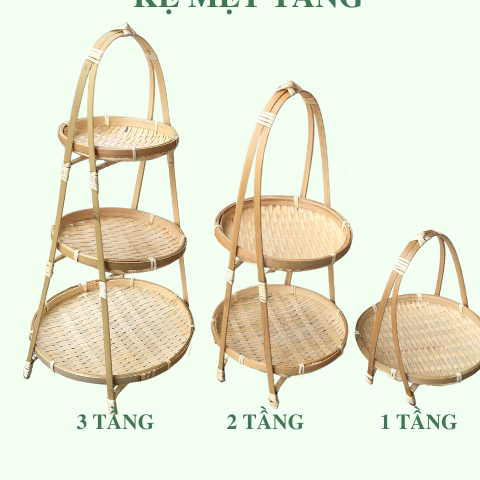 Mẹt tre tầng đựng đồ ăn trang trí - Kệ Mẹt Tầng giá 30,000 đang rẻ nhất thị trường