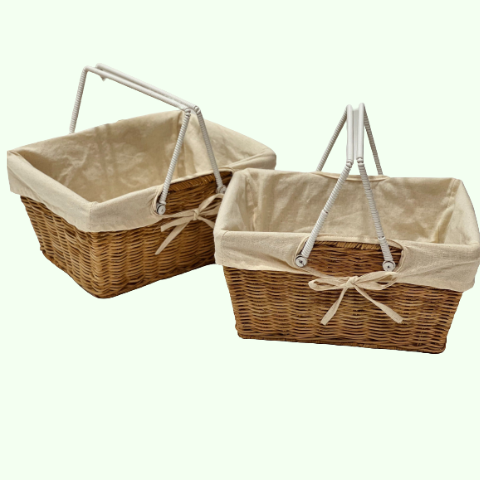 Giỏ Picnic Mây có quai có lót vải - Giỏ Mây Đi Du Lịch, Dã Ngoại để Chụp Ảnh/ Trang Trí giá 170,000 đang rẻ nhất thị trường