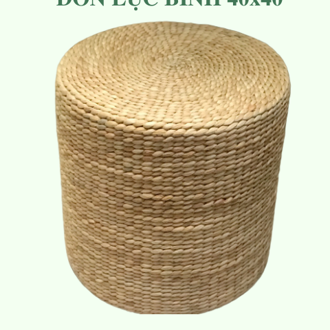 Đôn ngồi lục bình 40x40cm - Round Water Hyacinth Woven Ottoman giá 370,000 đang rẻ nhất thị trường