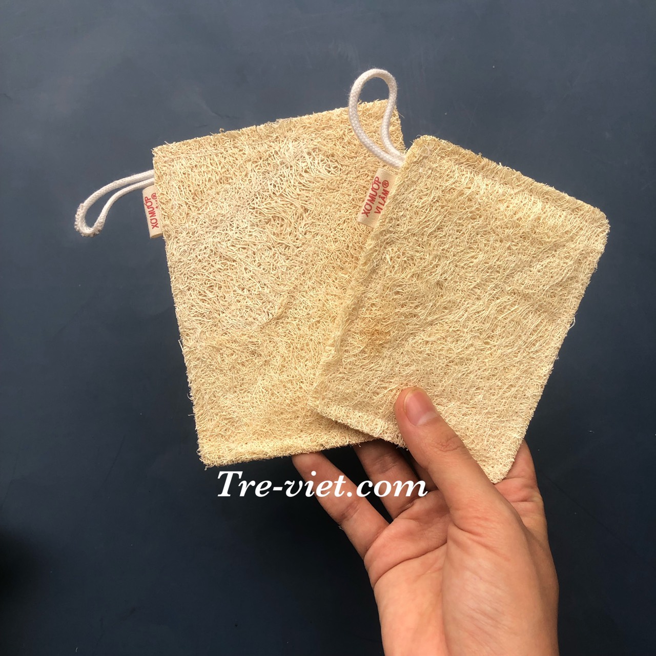 Miếng rửa chén bằng xơ mướp tự nhiên hình chữ nhật giá 22,000 đang rẻ nhất thị trường
