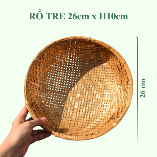 ảnh của sản phẩm Rá Tre - Rổ Tre Đan Thưa Hun Khói Cạp Mây dùng Trang Trí, Decor, Đựng Đồ, Chụp ảnh số 9
