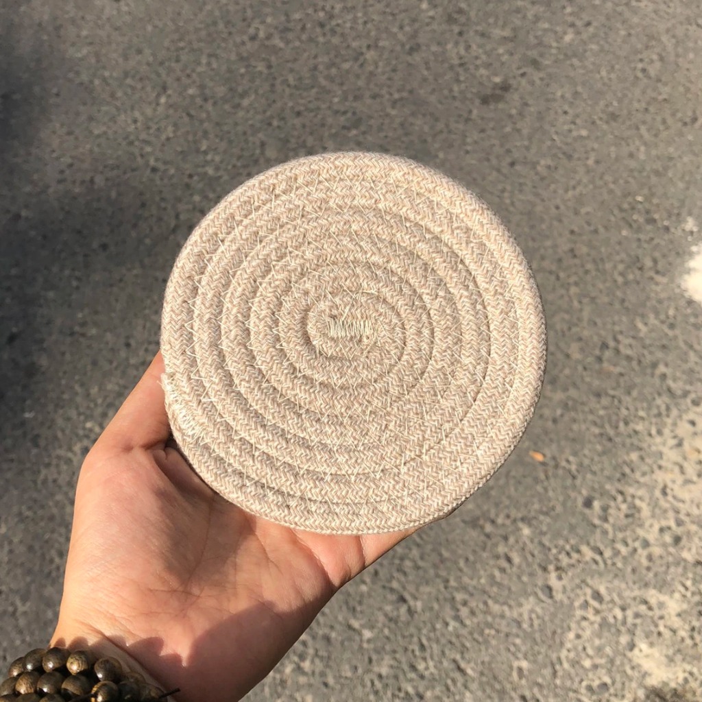 ảnh của sản phẩm Lót ly cotton thấm nước xinh xắn - Đế lót ly decor siêu thấm số 4