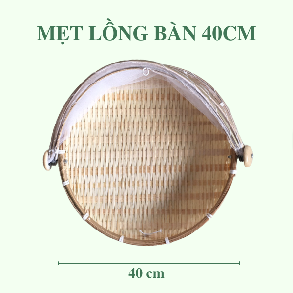 ảnh của sản phẩm Mẹt Tre Lồng Bàn/ Mẹt Lồng Bàn Đậy Đồ Ăn Tránh Bụi/ Ruồi Muỗi - Bamboo Food Storage Tray With Cover số 7