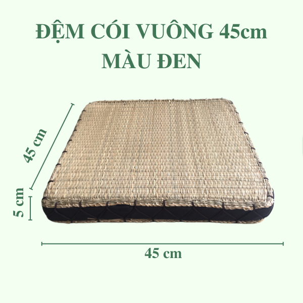 ảnh của sản phẩm Đệm cói chữ nhật đen D45cm số 6