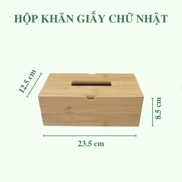 ảnh của sản phẩm Hộp Đựng Khăn Giấy bằng Tre Decor Trang Trí Bàn Ăn - Bamboo Tissue Box số 4