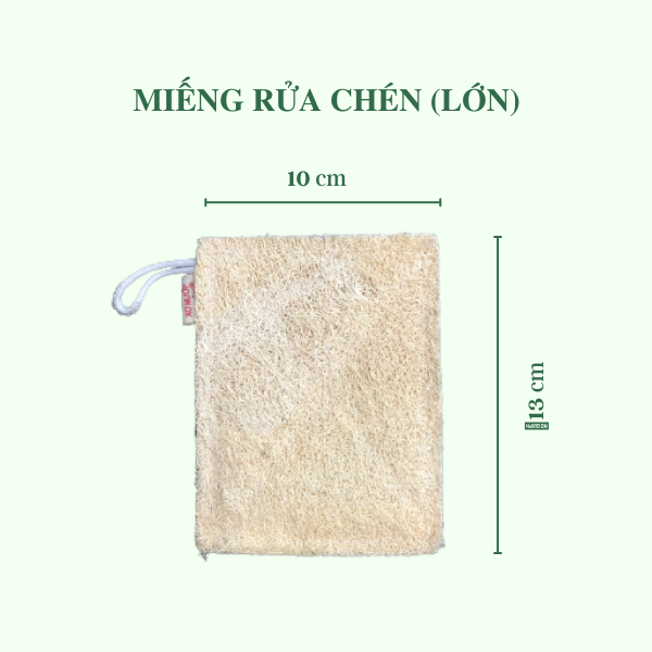 ảnh của sản phẩm Miếng rửa chén bằng xơ mướp tự nhiên hình chữ nhật số 4