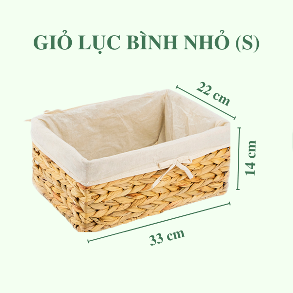 ảnh của sản phẩm Giỏ lục bình đa năng có lót - Storage basket số 5