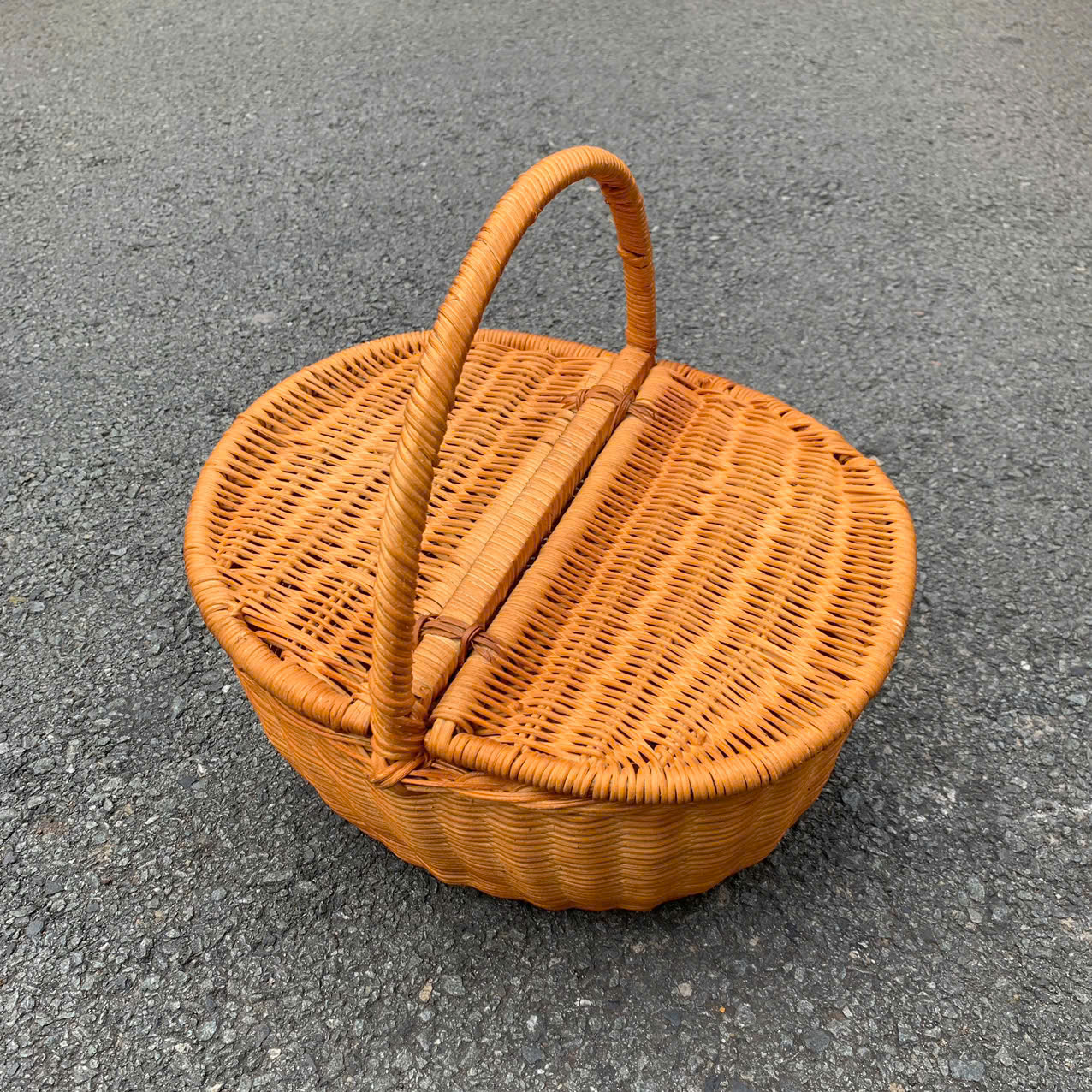 ảnh của sản phẩm Giỏ Mây Picnic Có Nắp Đựng Đồ - Giỏ Mây Đi Du Lịch, Dã Ngoại để Chụp Ảnh/ Trang Trí số 6