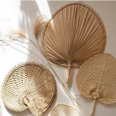 Quạt Lá Cọ - Quạt Cầm Tay Đan Thủ Công Decor / Treo tường giá 22,000 đang rẻ nhất thị trường