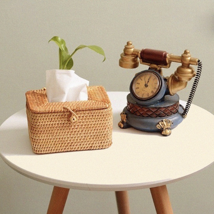 Hộp khăn giấy mây chữ nhật - RATTAN TISSUE BOX giá 200,000 đang rẻ nhất thị trường