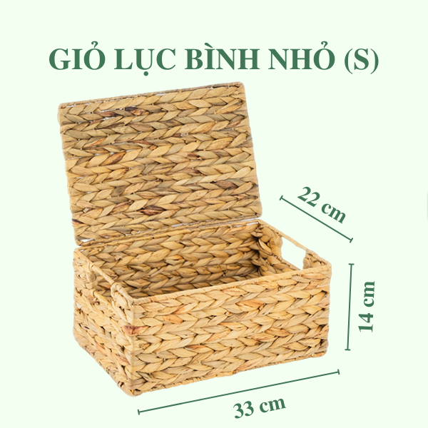 ảnh của sản phẩm Giỏ lục bình đa năng có nắp - Storage basket số 6
