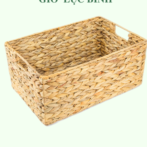 Giỏ lục bình chữ nhật đựng đồ - Storage basket giá 100,000 đang rẻ nhất thị trường