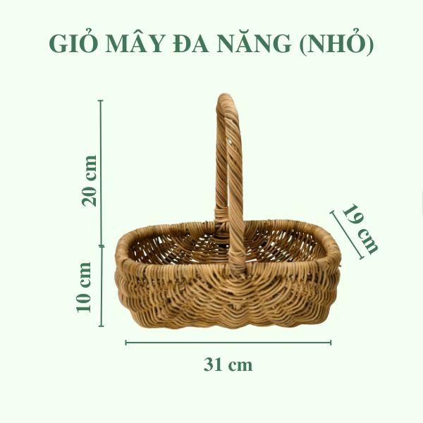 Giỏ Mây Picnic Đựng Đồ Đa Năng (không nắp không lót) - Picnic Basket giá 220,000 đang rẻ nhất thị trường