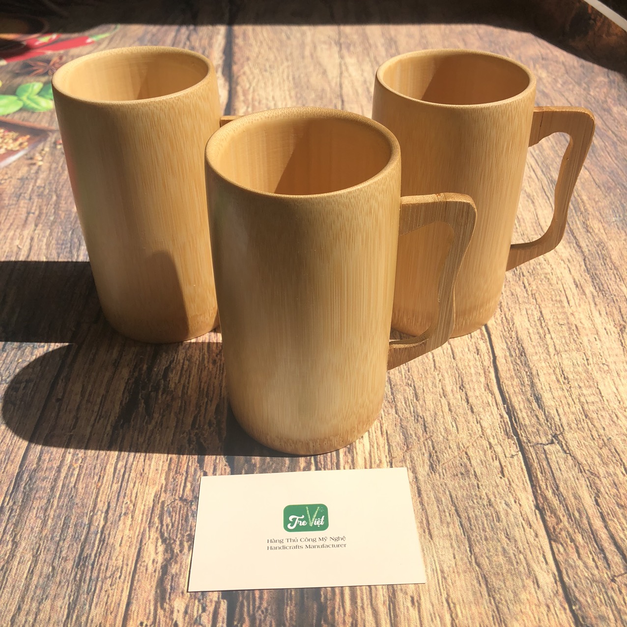 Ly tre có tay cầm - Bamboo cup with handle giá 80,000 đang rẻ nhất thị trường