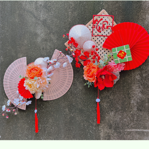 Tấm treo Tết Decor - Vòng trang trí Tết - Quạt Treo Cửa, Treo Tường giá 350,000 đang rẻ nhất thị trường