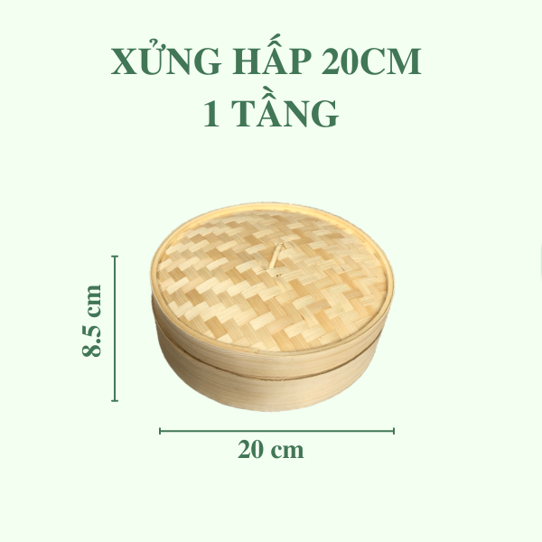 Lồng Hấp Tre, Xửng Hấp Bánh Bao Há Cảo 1 tầng 2 tầng - Bamboo Steamer giá 55,000 đang rẻ nhất thị trường