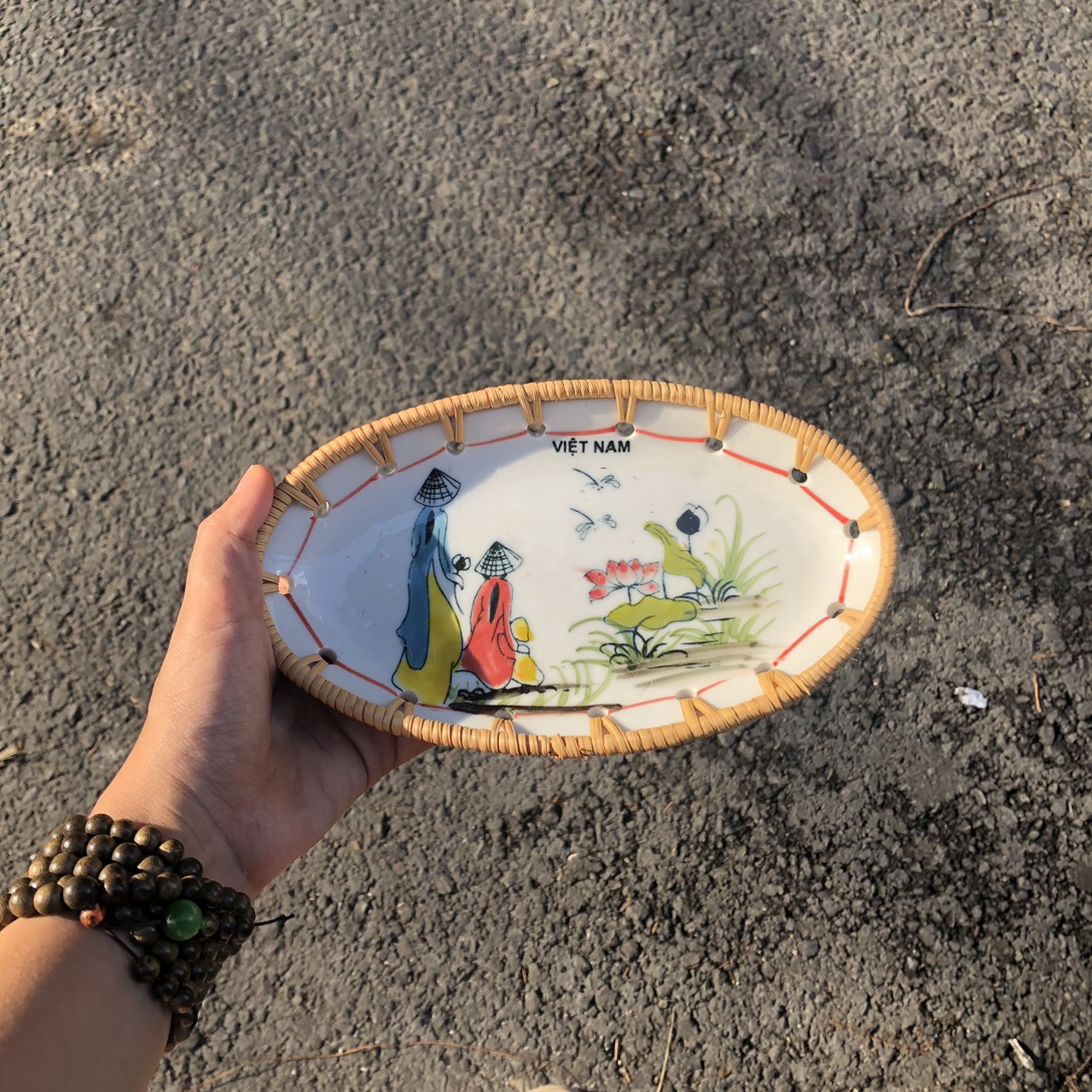 ảnh của sản phẩm Đĩa Sứ Đan Mây - Đĩa Mây Oval Kết Hợp Gốm Sứ số 18