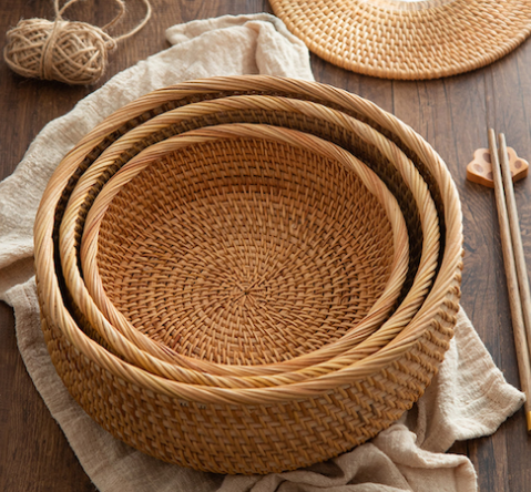 Rổ mây size nhỏ đựng đồ - Bát mây guột decor trang trí - Rattan Bowl giá 130,000 đang rẻ nhất thị trường