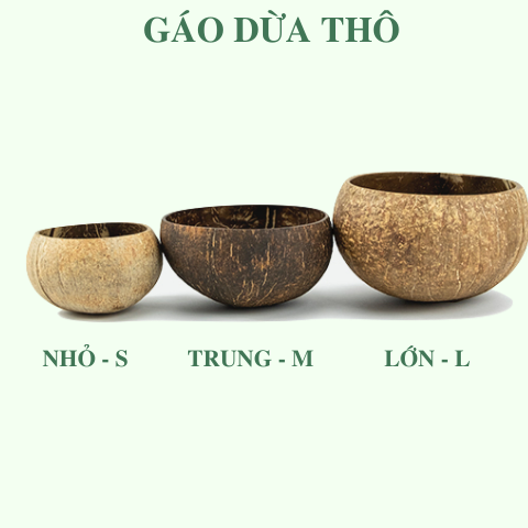 Chén gáo dừa thô - Raw Coconut Shell Bowl giá 15,000 đang rẻ nhất thị trường