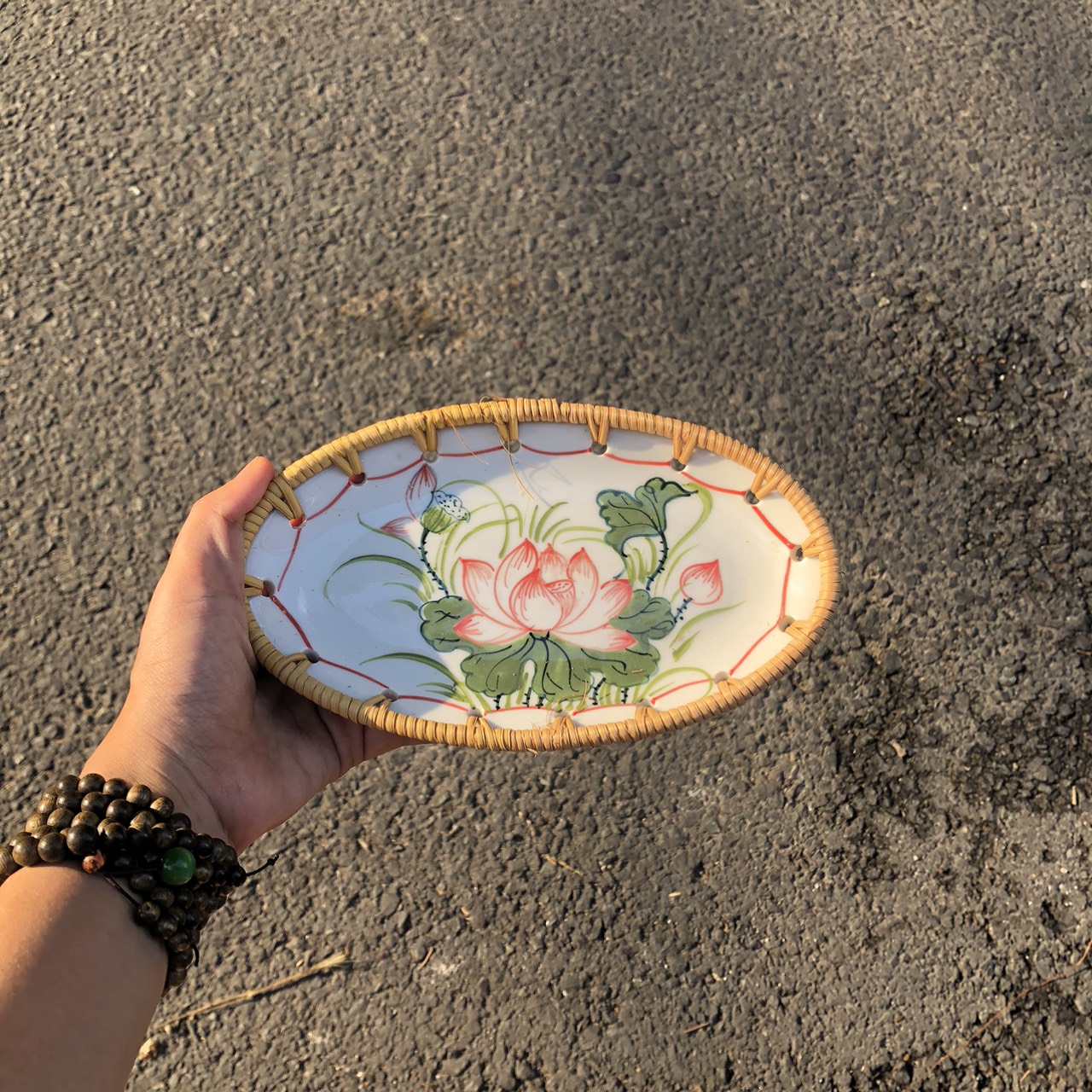 ảnh của sản phẩm Đĩa Sứ Đan Mây - Đĩa Mây Oval Kết Hợp Gốm Sứ số 22