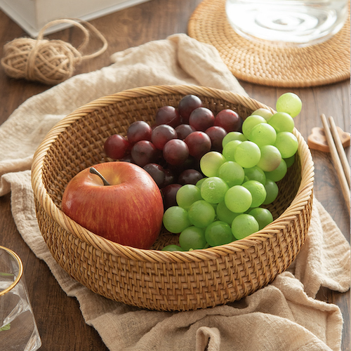 ảnh của sản phẩm Rổ mây size nhỏ đựng đồ - Bát mây guột decor trang trí - Rattan Bowl số 4