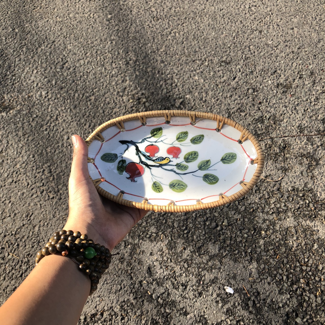 ảnh của sản phẩm Đĩa Sứ Đan Mây - Đĩa Mây Oval Kết Hợp Gốm Sứ số 15