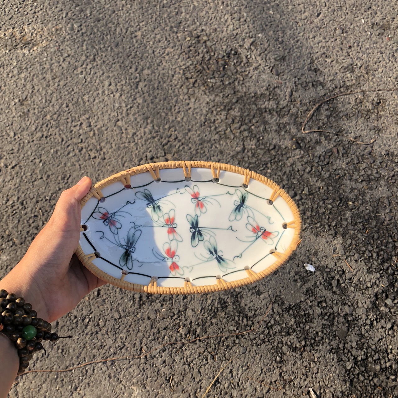 ảnh của sản phẩm Đĩa Sứ Đan Mây - Đĩa Mây Oval Kết Hợp Gốm Sứ số 20