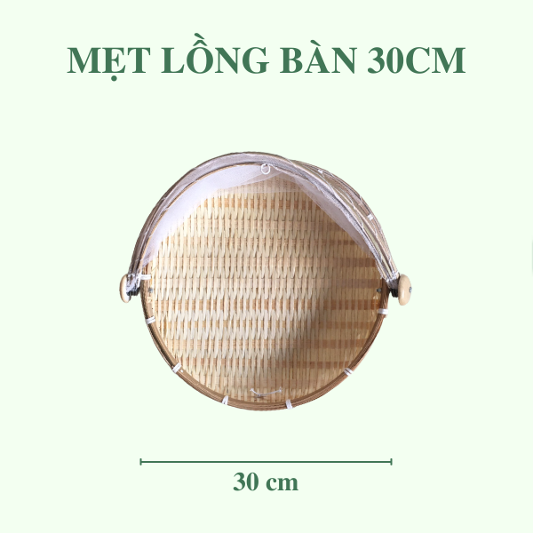 ảnh của sản phẩm Mẹt Tre Lồng Bàn/ Mẹt Lồng Bàn Đậy Đồ Ăn Tránh Bụi/ Ruồi Muỗi - Bamboo Food Storage Tray With Cover số 5