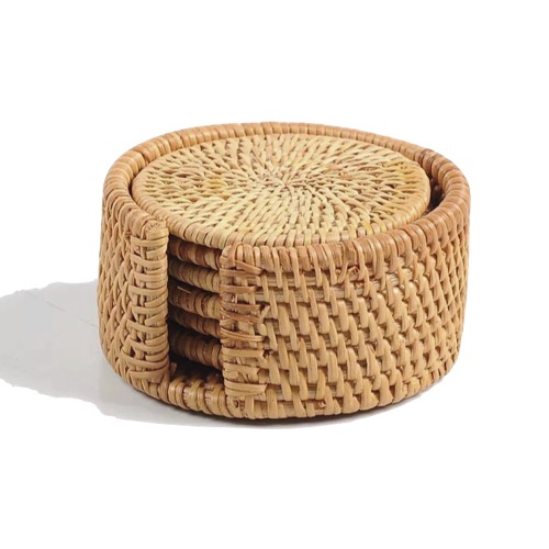 Bộ lót ly mây - Rattan Coasters Set giá 160,000 đang rẻ nhất thị trường