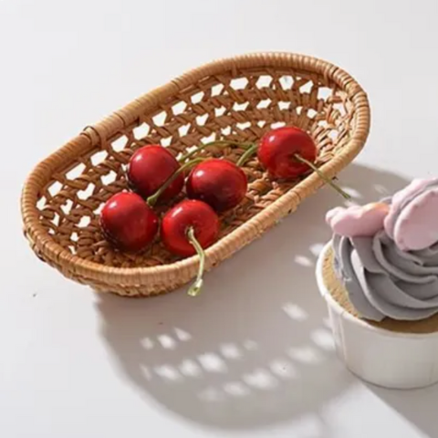 Khay mây đựng bánh mì, khoai tây xinh xắn - Dĩa bánh kẹo trưng bày giá 40,000 đang rẻ nhất thị trường