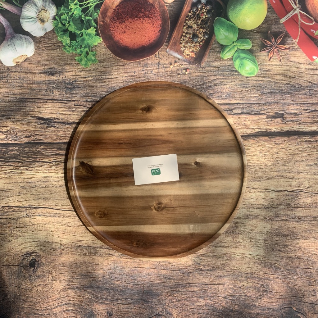 ảnh của sản phẩm Khay gỗ tràm trang trí nhiều kích thước - Acacia round tray (Hàng sẵn SLL) số 4