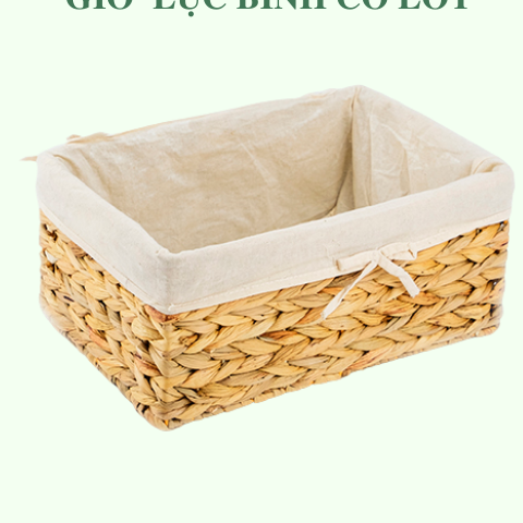 Giỏ lục bình đa năng có lót - Storage basket giá 120,000 đang rẻ nhất thị trường