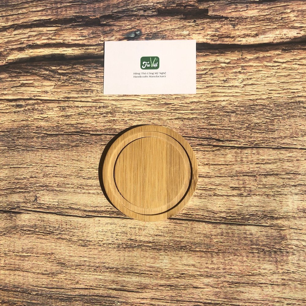 Lót ly tròn có rãnh - Lót ly bằng tre D9cm - Bamboo Coaster giá 20,000 đang rẻ nhất thị trường