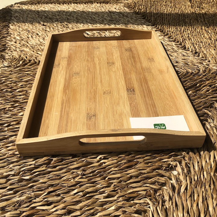 ảnh của sản phẩm Khay Tre Đựng Trà Đựng Đồ Ăn Có Tay Cầm - Bamboo Tray số 5