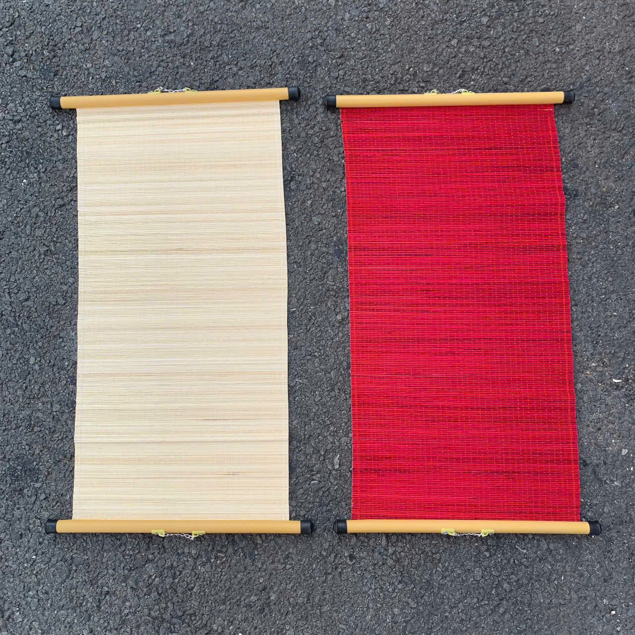 ảnh của sản phẩm Mành tre 30x60 dán câu đối, vẽ tranh - Mành tăm tre trang trí Tết decor (có ống treo) số 7