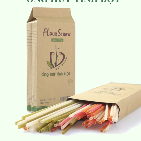 Ống hút tinh bột gạo - Flour Straws giá 60,000 đang rẻ nhất thị trường