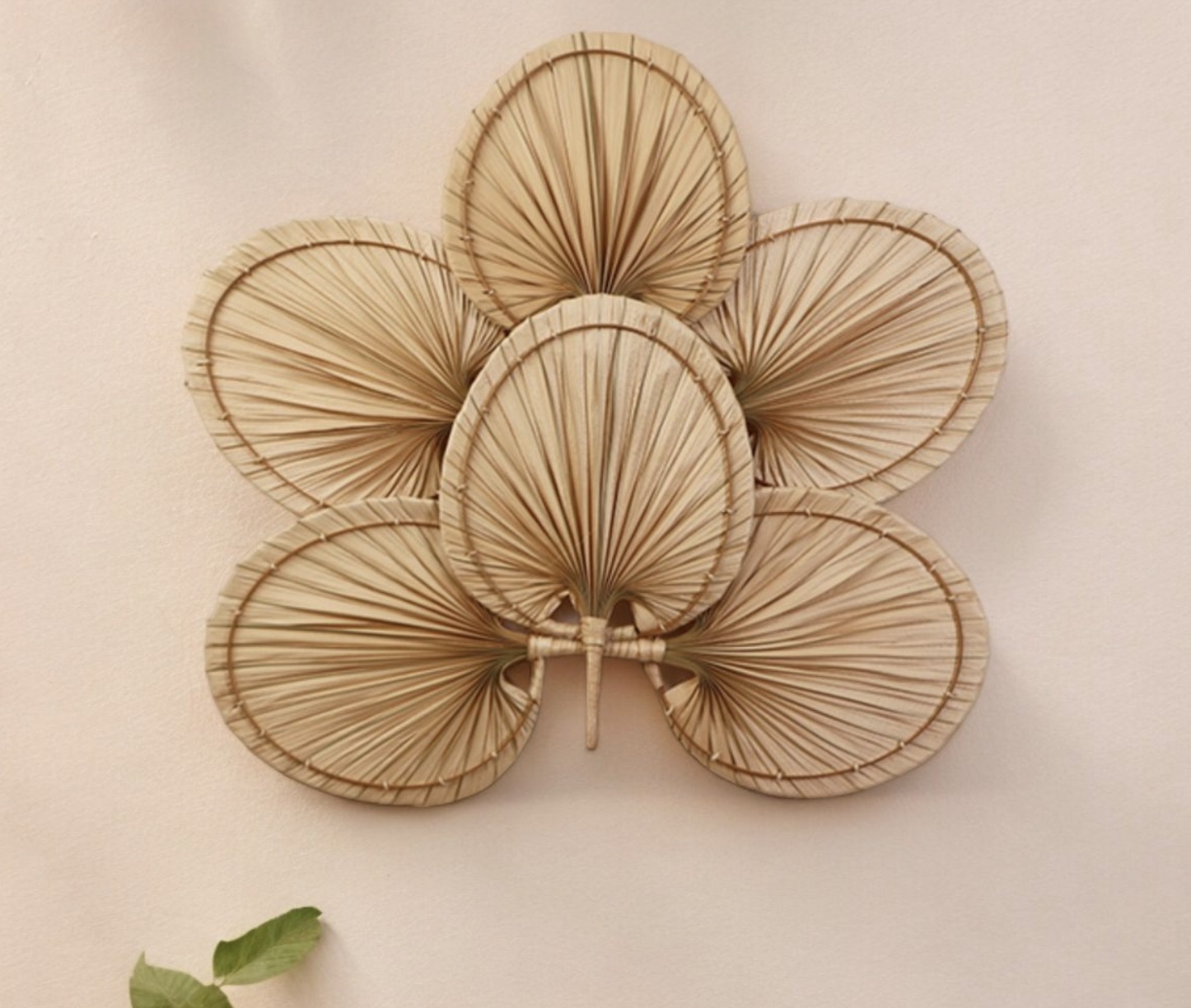 ảnh của sản phẩm Quạt Lá Cọ - Quạt Cầm Tay Đan Thủ Công Decor / Treo tường số 7