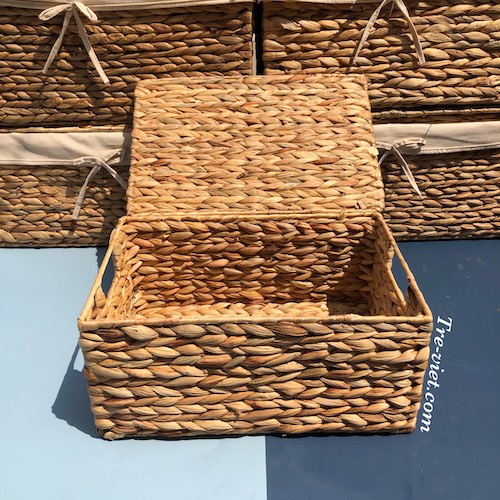 Giỏ lục bình đa năng có nắp - Storage basket giá 120,000 đang rẻ nhất thị trường