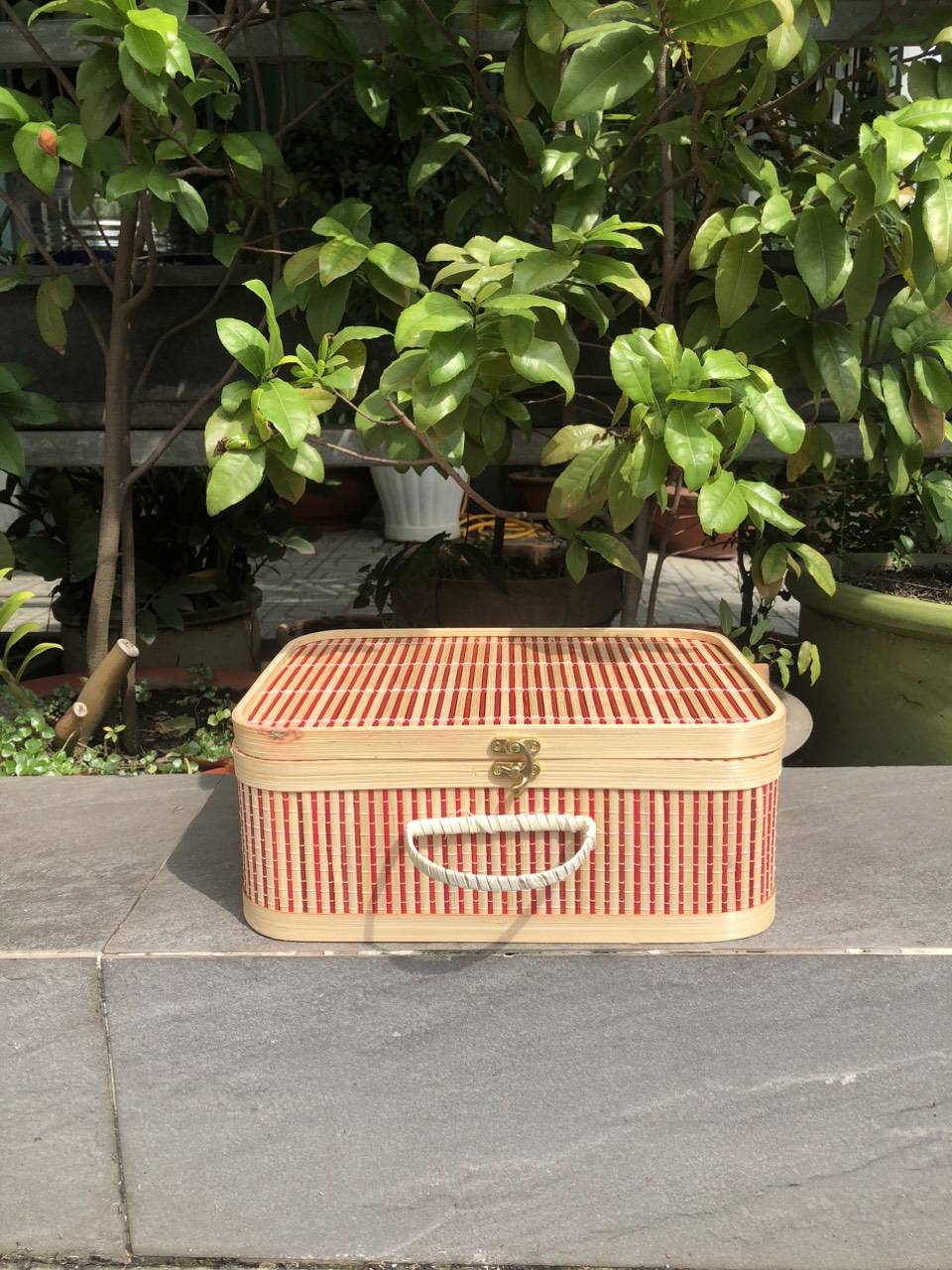ảnh của sản phẩm Giỏ Tre Picnic, Chụp Ảnh/ Vali Tre Đựng Đồ/ Hộp Đựng Quà Tặng - Bamboo Picnic Basket số 7