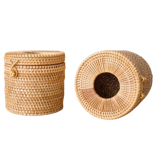 Hộp Mây Tròn Đựng Khăn Giấy - Rattan Tissue Box giá 200,000 đang rẻ nhất thị trường